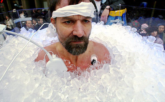 wim hof in ice bath