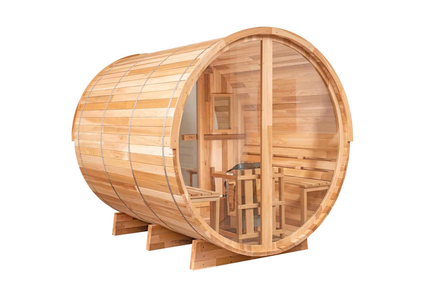 Cedar Sauna with Scenic View Porch XL - 4-6 Person