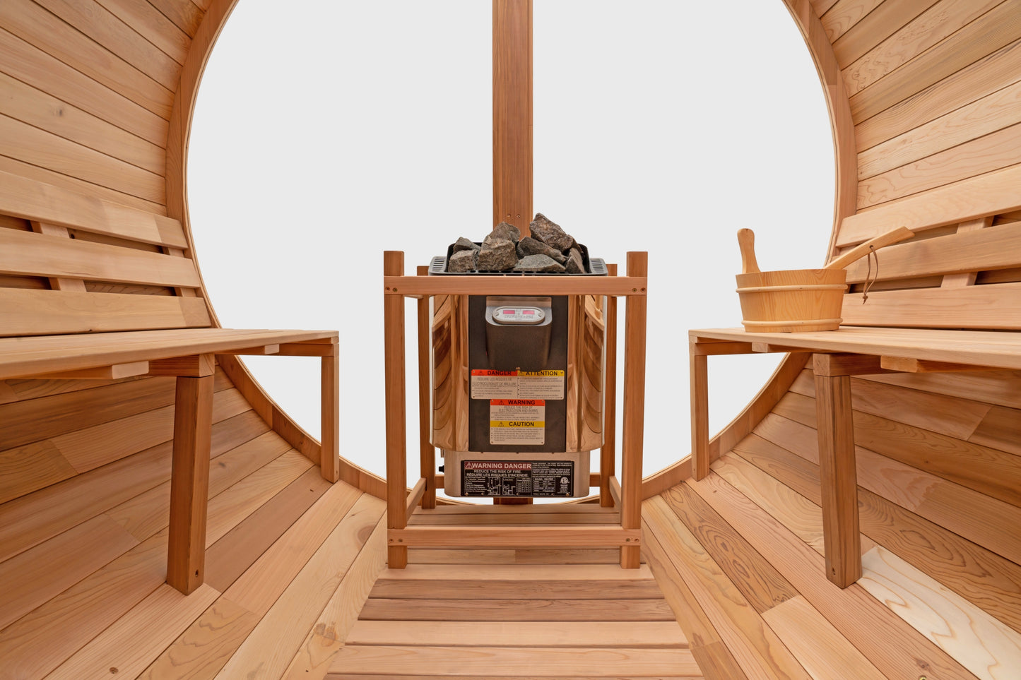Cedar Sauna with Scenic View Porch XL - 4-6 Person
