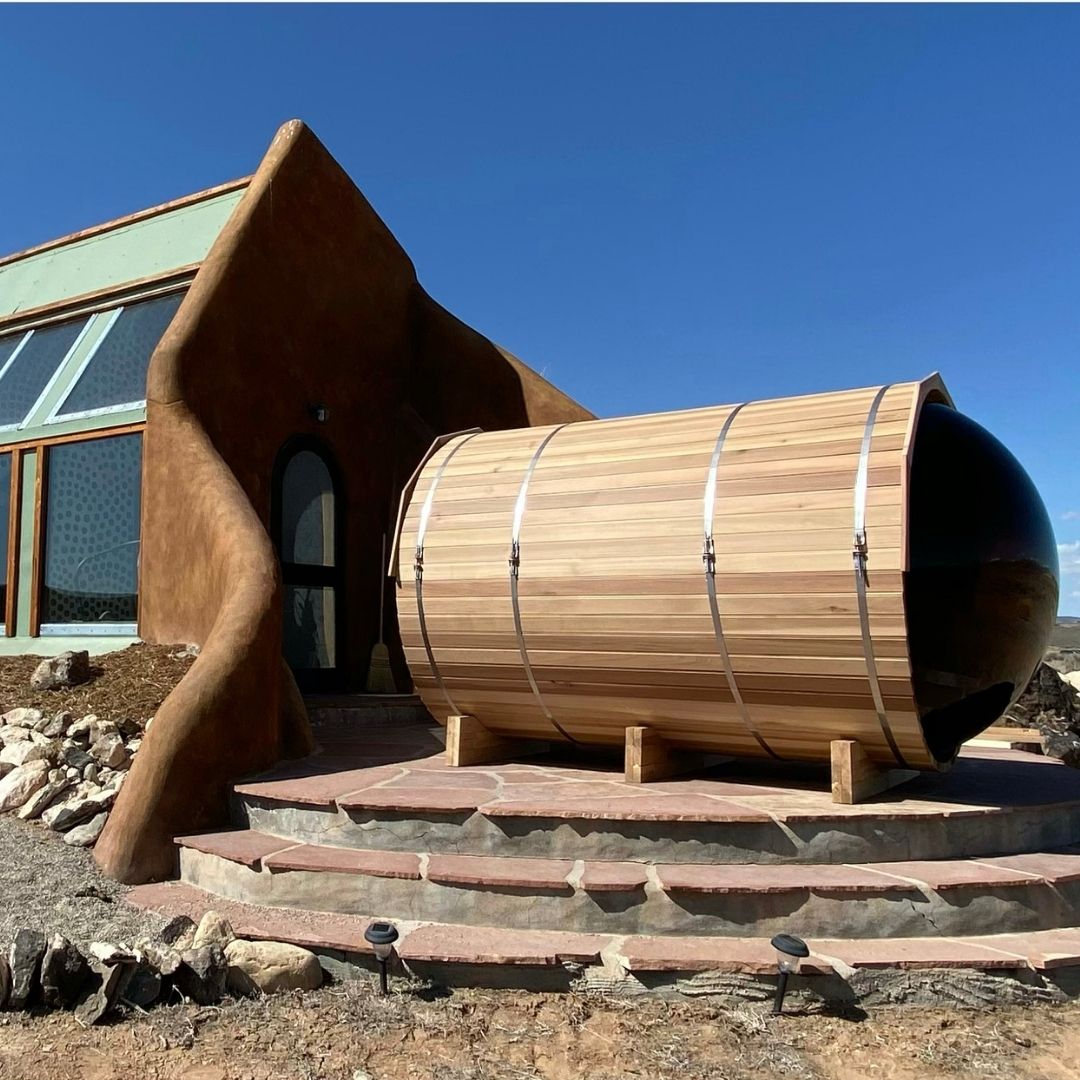 Panoramic View Cedar Sauna with Porch - 8 Person