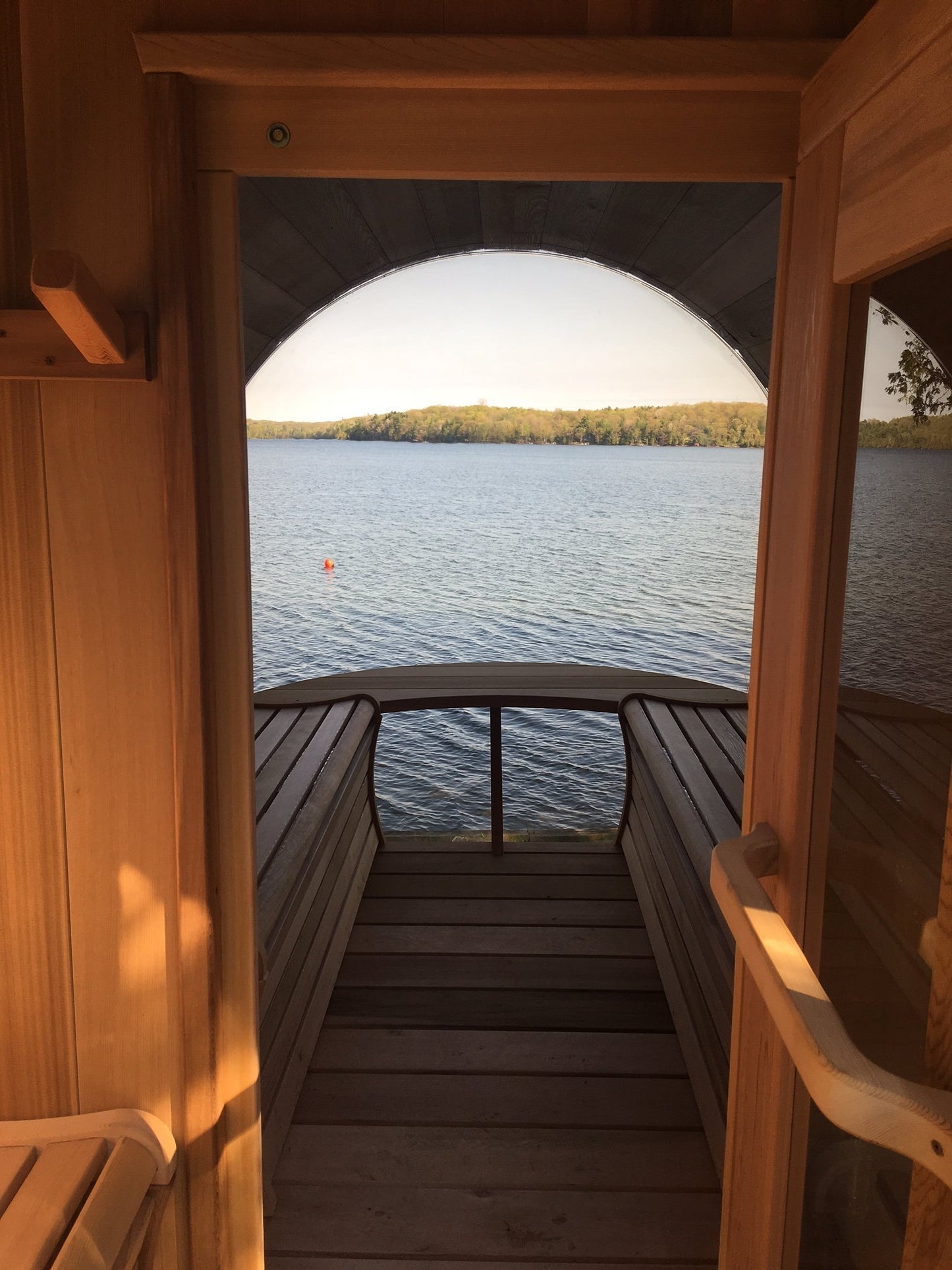 6 FT Red Cedar Panoramic View Barrel Sauna - 6 Person - Backcountry Recreation