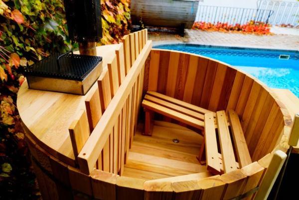 Classic Cedar Internal Wood Fired Hot Tub 5'W x 3'H (3 Person Regular) - Backcountry Recreation