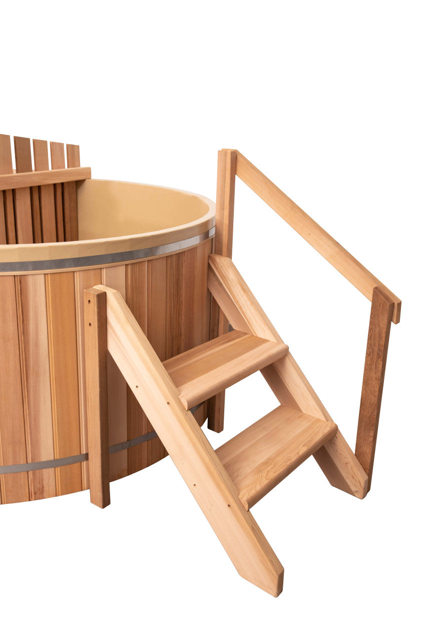 Wood Fired Cedar Hot Tub - Internal Stove - 3 person