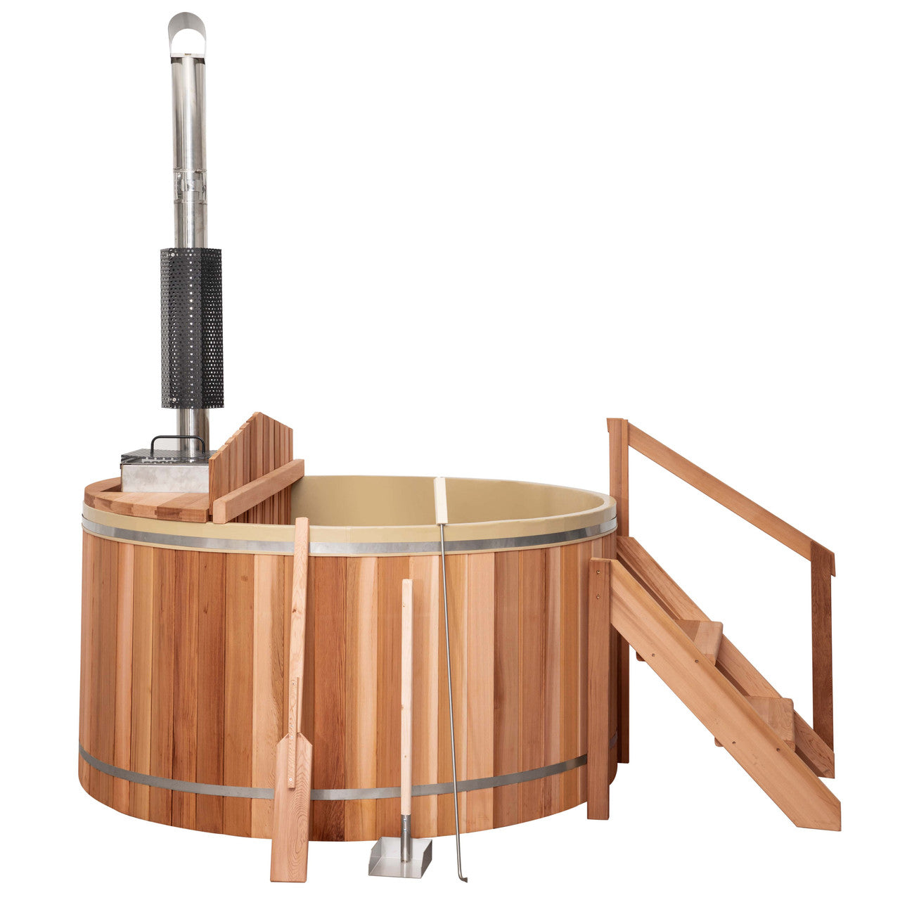 Wood Fired Cedar Hot Tub - Internal Stove - 3 person