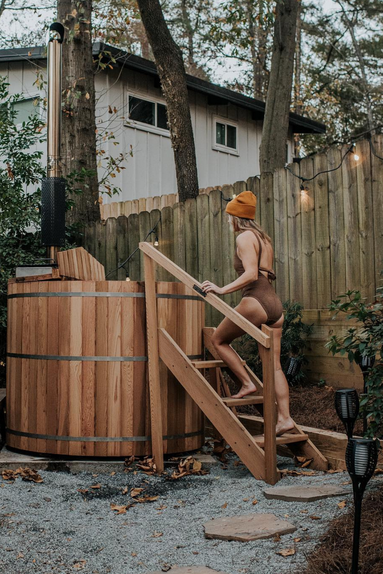 Wood-Fired and Electric Cedar Hot Tubs
