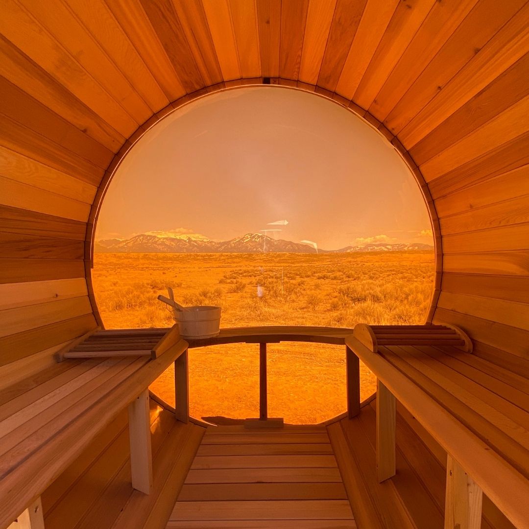 Panoramic View Cedar Sauna with Porch - 6 Person