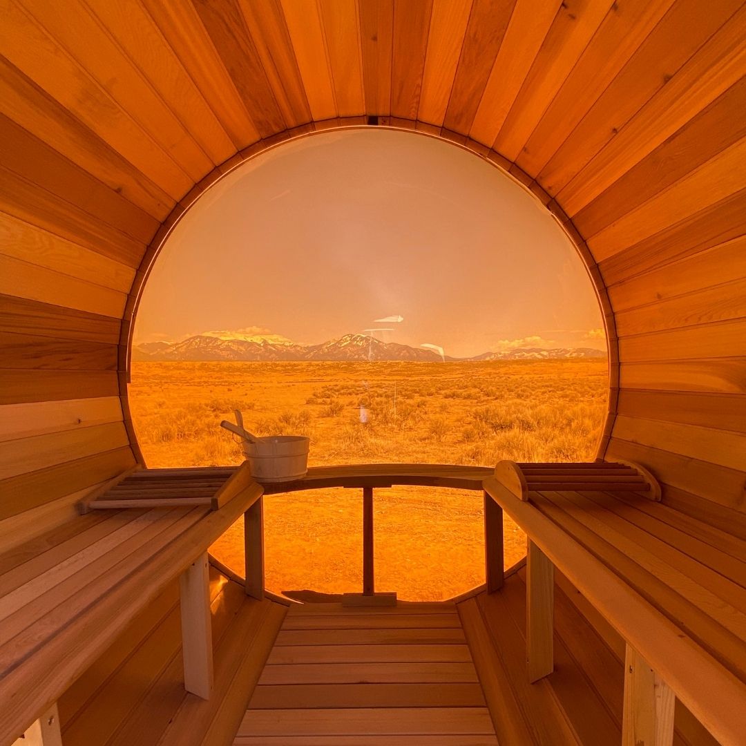 Panoramic View Cedar Sauna with Porch - 8 Person