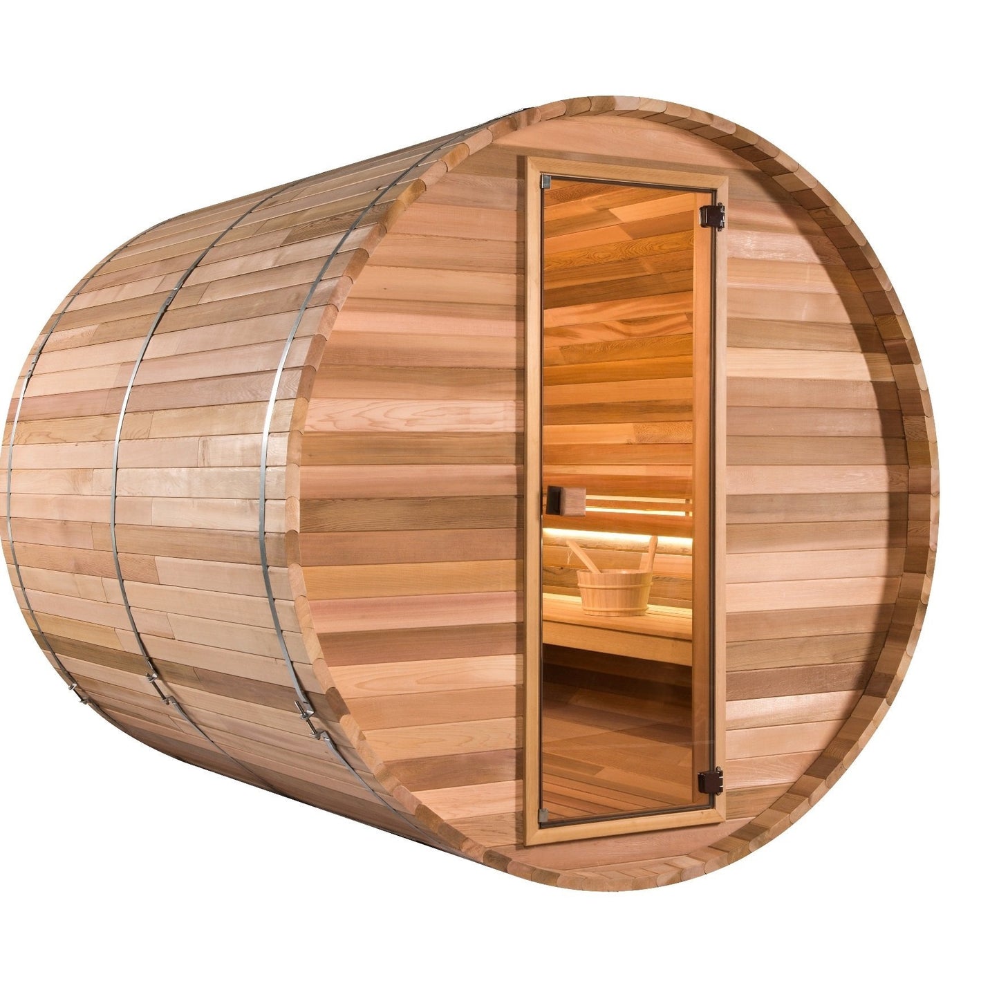 6 FT Red Cedar Panoramic View Barrel Sauna - 6 Person - Backcountry Recreation