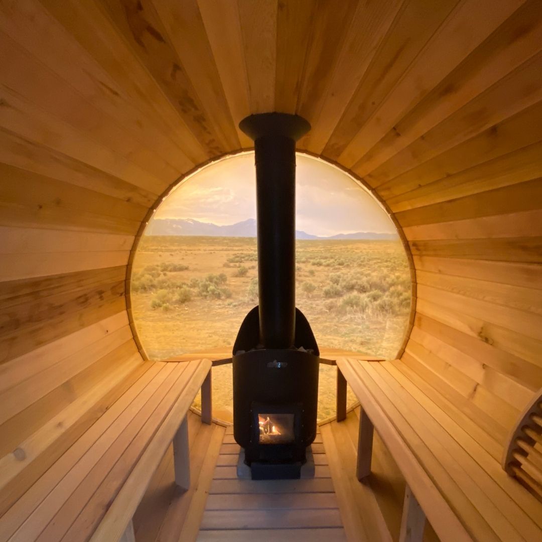 Panoramic View Cedar Sauna with Porch - 8 Person