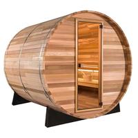 8 FT Red Cedar Panoramic View Barrel Sauna- 8 Person - Backcountry Recreation