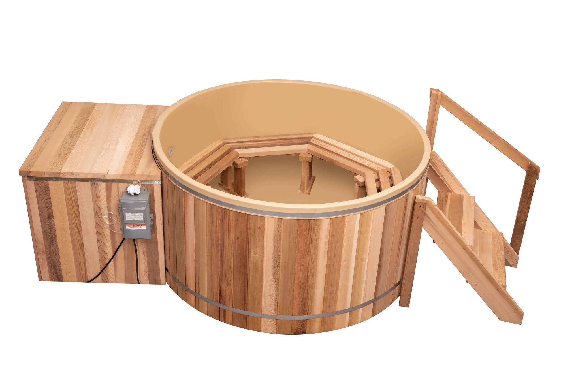 Classic Cedar Hot Tub - Electric  Heater  5'W X 4'H (4 Person Deep) Backcountry Recreation