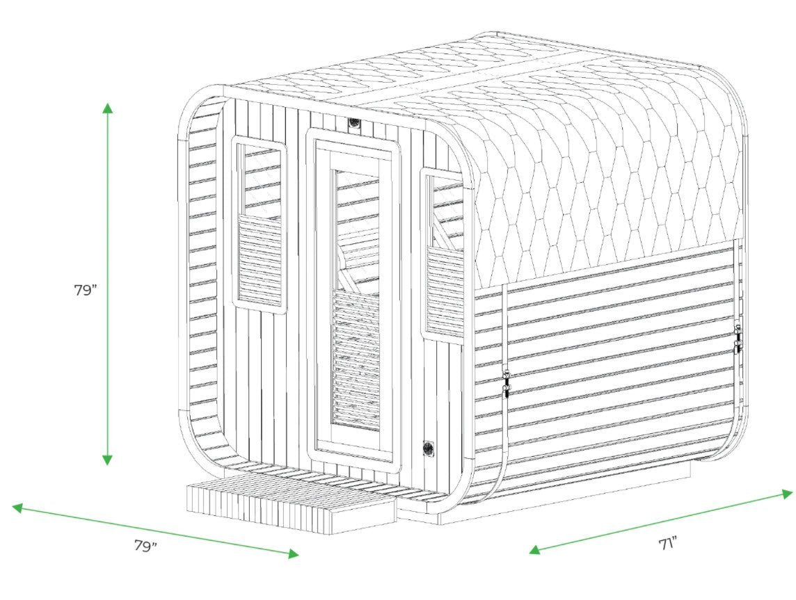 Outdoor Cube Sauna - 6 Person - Backcountry Recreation